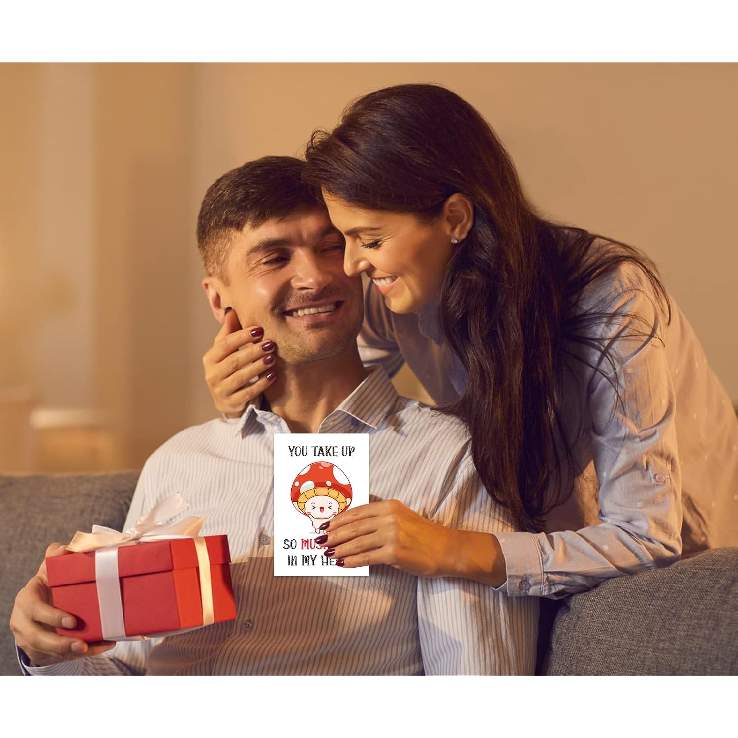 Funny Valentines Day Cards - Mushroom Naughty Valentines Cards For Him Boyfriend Husband Valentines Day Gifts Cards From Wife Girlfriend Her Anniversary Cards With Envelope