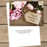 25 Mother'S Day Cards - Beautiful Rose Design - 26 White Envelopes - Fsc Mix