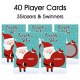 Christmas Scratch Off Games - 40 Pcs Xmas Party Fun For Family, Includes Cards And Game