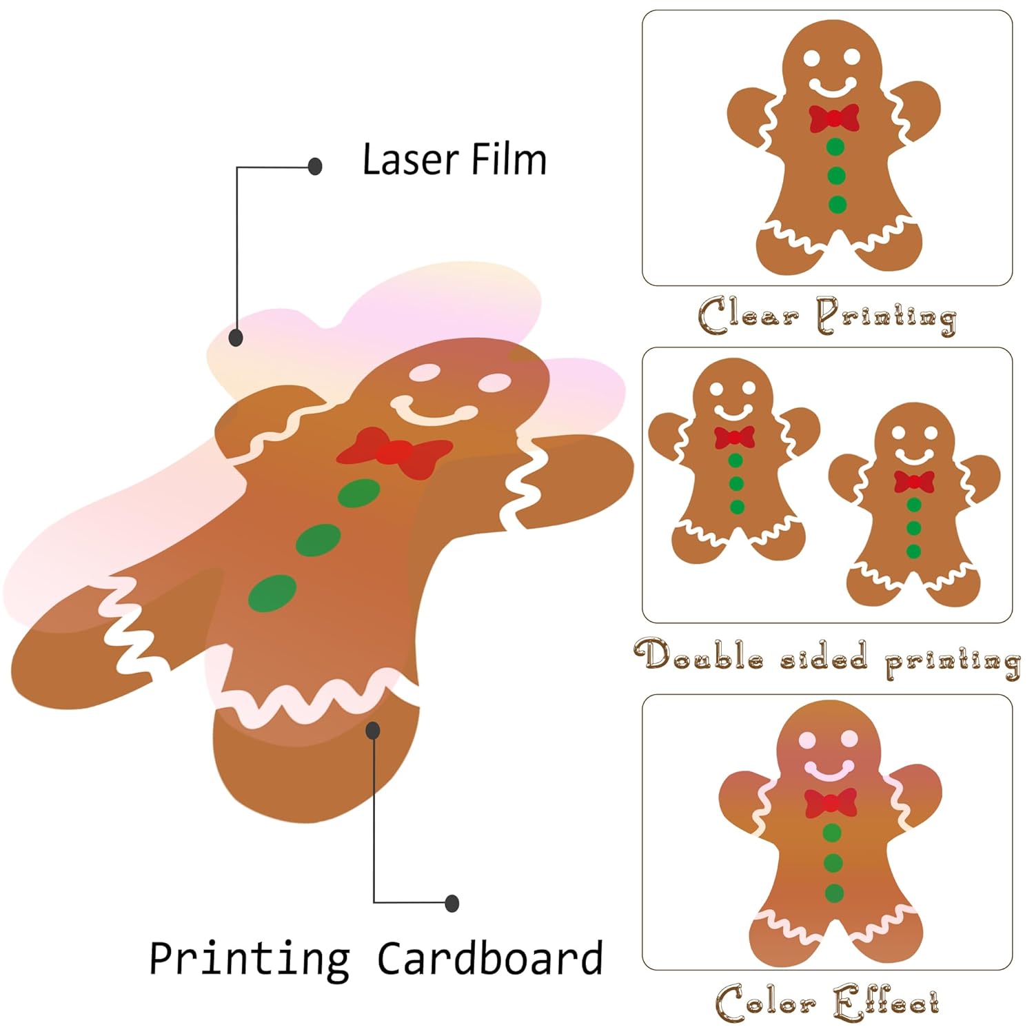 Christmas Candy Gingerbread Garlands 8-Piece Gingerbread Theme Decorations Gingerbread Man Hanging Garlands Xmas Peppermint Party Banner Decor For Xmas Winter Holiday Party Supplies