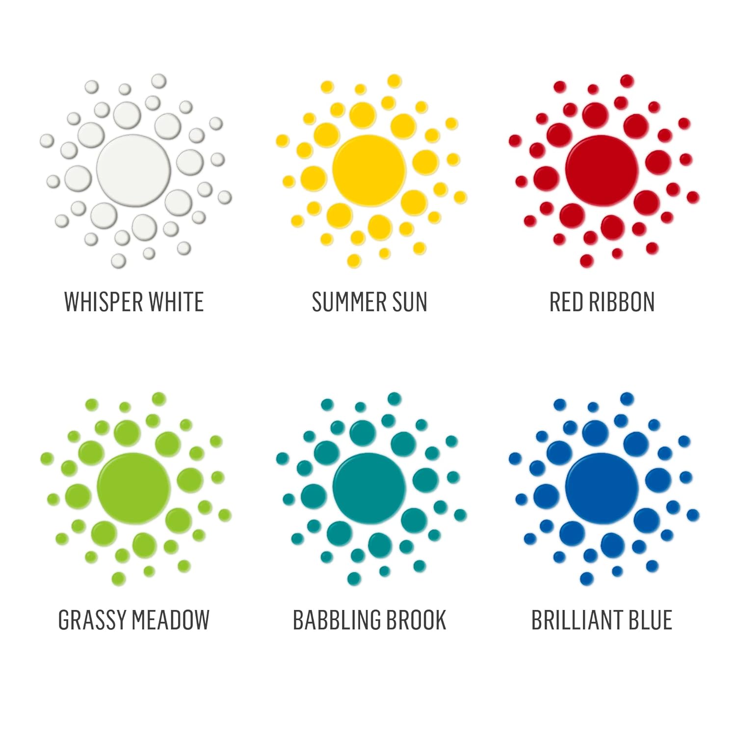 FolkArt Dots Acrylic Paint Set, 6 Piece DIY Acrylic Paint Dots Kit Featuring 6 FolkArt Colors for DIY Indoor & Outdoor Multi-Surface Craft Projects, 49904