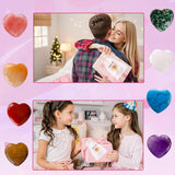 24 Pack Valentines Day Cards Gift,Love Pocket Hug Tokens Bulk Heart Shaped Crystal With Card And Pocket,Valentine'S Day Party Gift Exchange