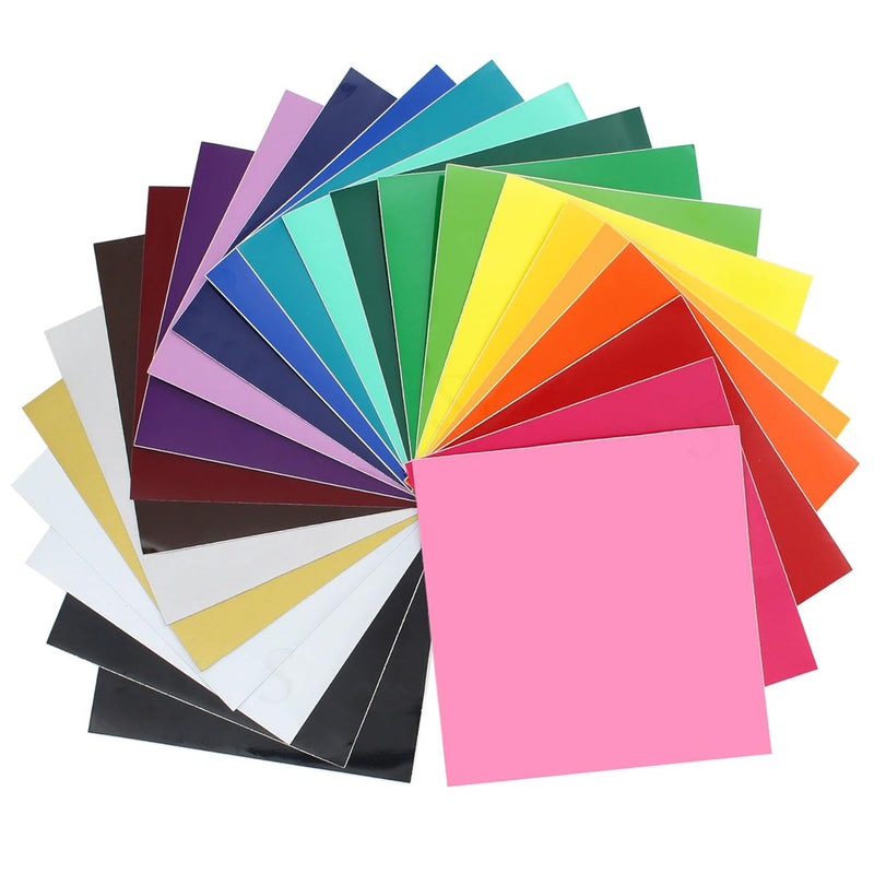 651 Glossy Vinyl - 24 Pack Of Top Colors - 12" X 12" Sheets