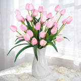 18.9 "Large Pink Simulation Tulip Artificial Flowers, 30-Pack. Perfect For Spring Weddings, Valentine'S Day, Easter, Mother'S Day, And Elegant Home And Table Vase Arrangements.