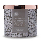 Colonial Candle London Café Scented Jar Candle, Travel Collection, 3 Wick, Gray, 14.5 oz - Up to 60 Hours Burn