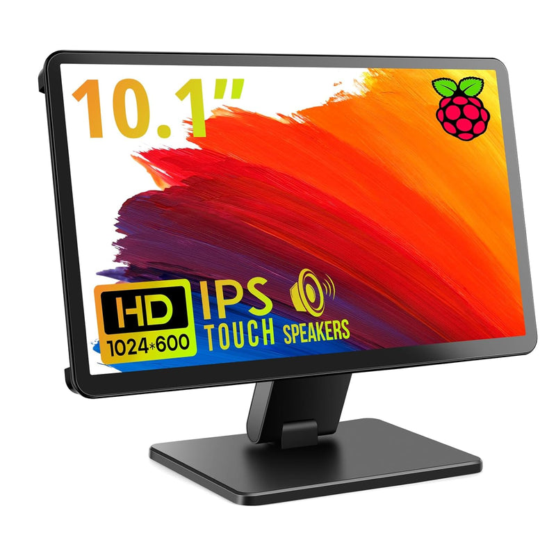 Touch Screen Monitor With Case, 10.1’’ Raspberry Pi Screen, Ips Fhd 1024×600,R