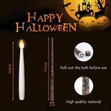 Halloween Decorations - 10Pcs Floating Candles With Wand Magic Hanging Candles Flickering Warm Light Led Flameless Candles With Remote, Christmas Lights For Window Home Bedroom Birthday Party Decor