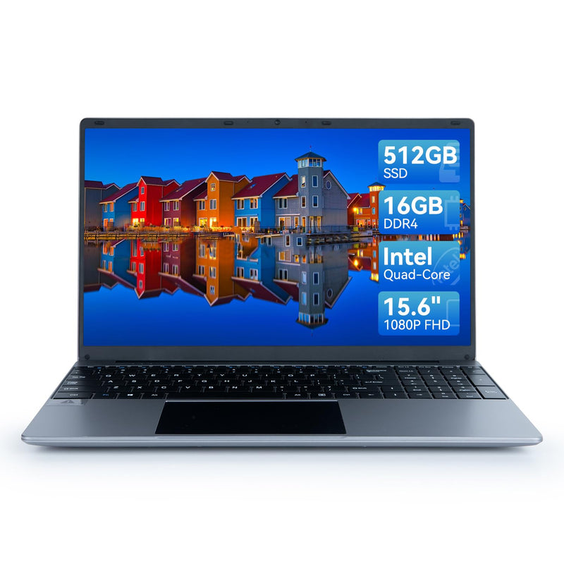 15.6" Laptop Computer, Traditional Laptop Computer, 16Gb Ddr4 512Gb Ssd, 1080P