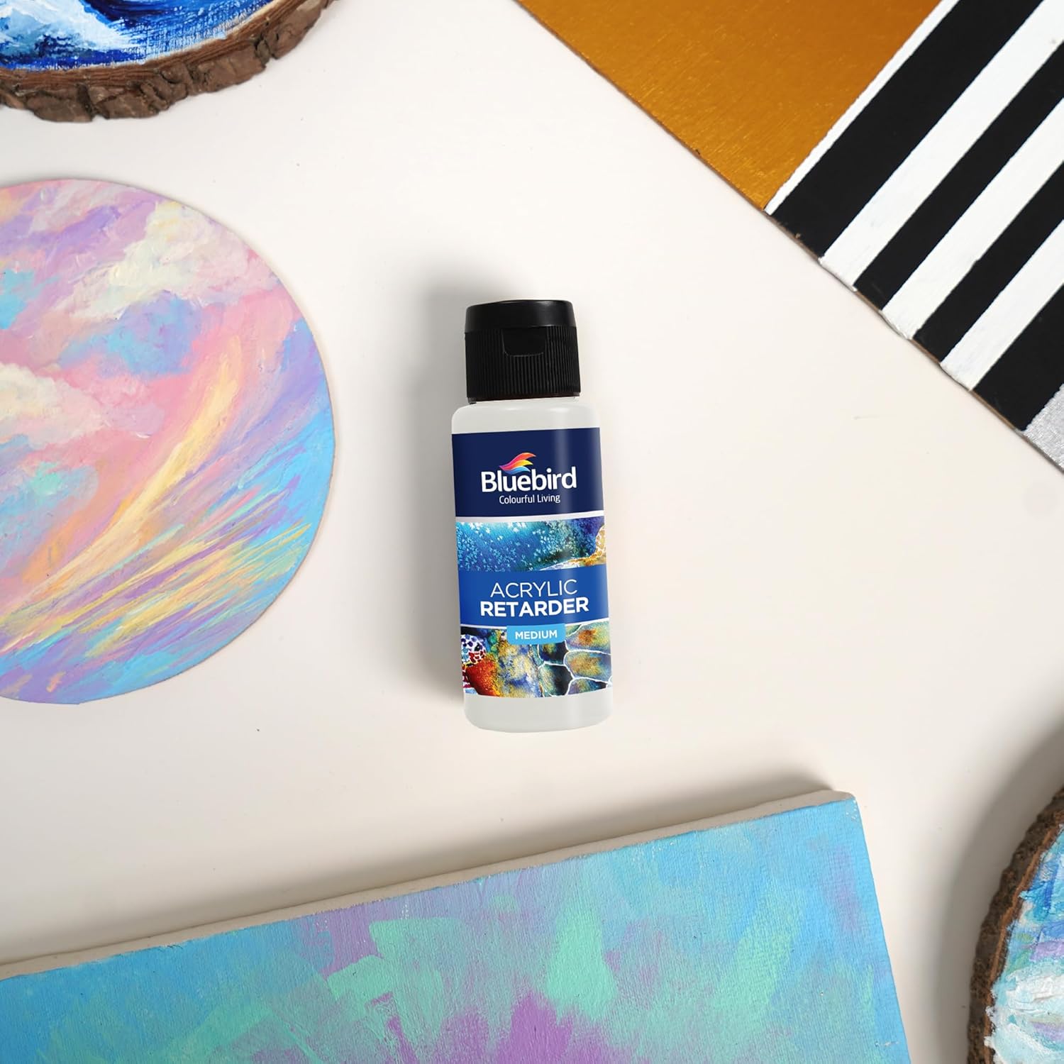 BLUEBIRD Acrylic Paint Retarder 3.4 Fl. Oz. / 100 ML, Artist Colors Acrylic Retarder, Additive Medium