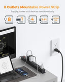 8 Outlet Metal Power Strip Surge Protector with 6 ft Cord and 1200 Joules
