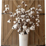 Cotton Stems Decor Branches, Cotton Flowers Plants For Decorations, Dried Flowers For Vase, 6 Pcs-31 Inches Tall - 12 Bolls Per Stem
