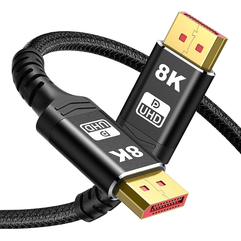 Vesa Certified 1.4 8K Displayport Cable 10Ft, Dp Cable 10Ft (8K@60Hz, 4K@144Hz