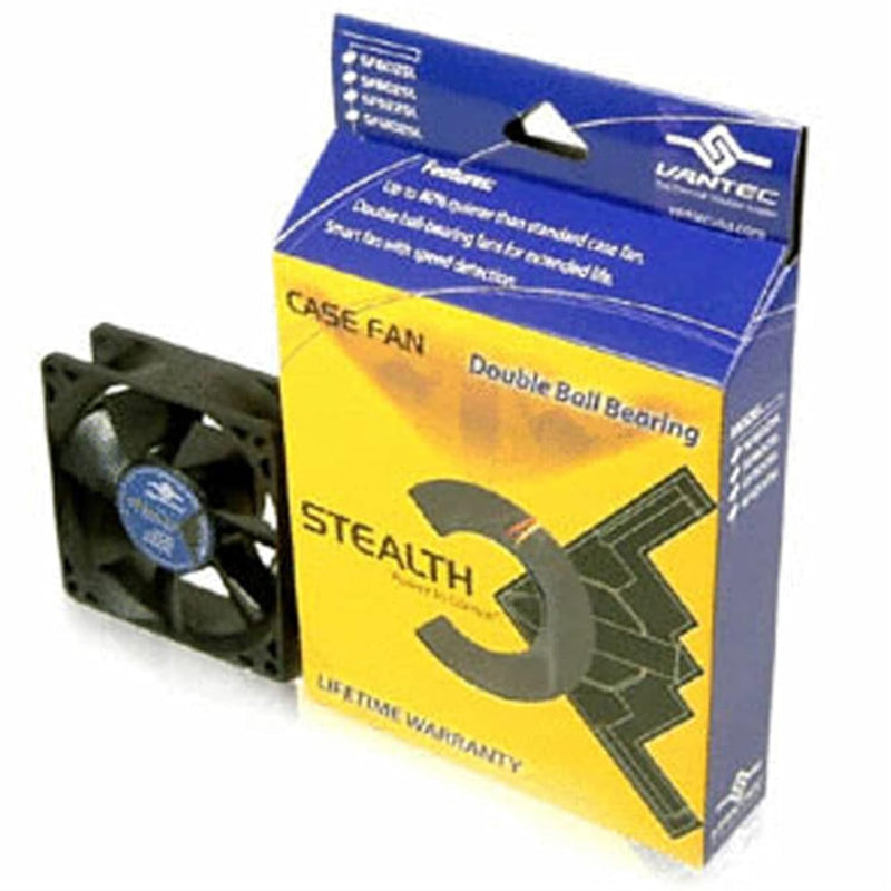 Vantec Stealth SF8025L 80x80x25mmDouble Ball Bearing Silent Case Fan (Black)