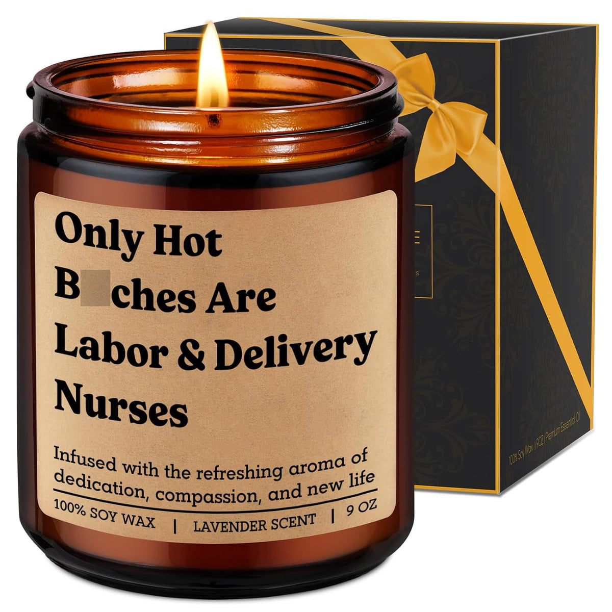 Candle, Labor And Delivery Nurse Gifts, L&D Rn Gifts For Women, Funny Labor & Delivery Nurse Essentials - Obgyn, Ob, Nursing, Graduation, Appreciation Presents For L&D Rn Daughter Friend