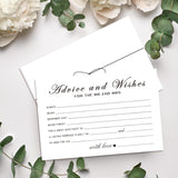 Advice And Wishes Cards For The New Couples Mr And Mrs, Bride And Groom, Newlyweds, Perfect 50 Pcs Wedding Advice Cards For The Wedding Reception Decorations/Bridal Shower Party