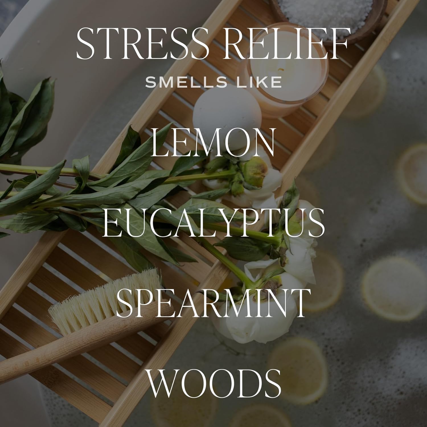 Citrus Calm Scented Soy Candles – Lemon, Orange, Eucalyptus, Parsley, Lavender, Sage – Fresh & Calming Aroma – 50 Hour Burn – 12Oz Tinted Glass Jar For Home Decor And Bedroom Decor