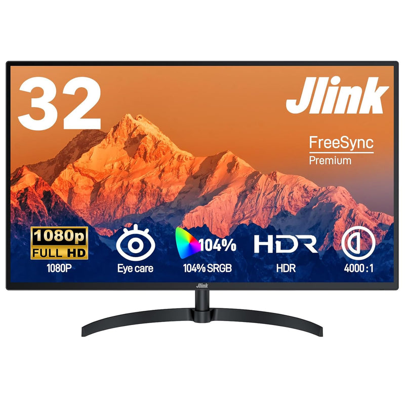 32-Inch Fhd 1080P Monitor With Hdr, Low Blue Light, Freesync - Tiltable & Vesa