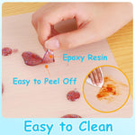Silicone Mats For Crafts, Translucent, Non-Slip Heat Resistant, 9×12 In (4 Pcs) Reusable Silicone Kids Mat For Jewelry, Glitter Slime, Diy Sheet, Nail Art, Clear Countertop Protector Pad