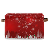 Large Storage Basket Christmas Tree Snowman Foldable Storage Box Organizer Bins With Handles For Bedroom Home Office