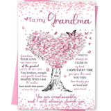 Grandma Birthday Card, Happy Birthday Card For Grandma From Granddaughter Grandson, Romantic Birthday Gifts For Grandma With Envelope 8 X 5.3 Inch