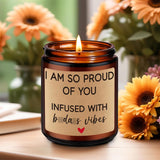 Scented Candles - Proud Of You Gifts For Her, Him - Graduation, Divorce, Congratulations Gifts For Women, Men - Job Promotion, Congrats Presents For Women, Friend, Bff, Bestie