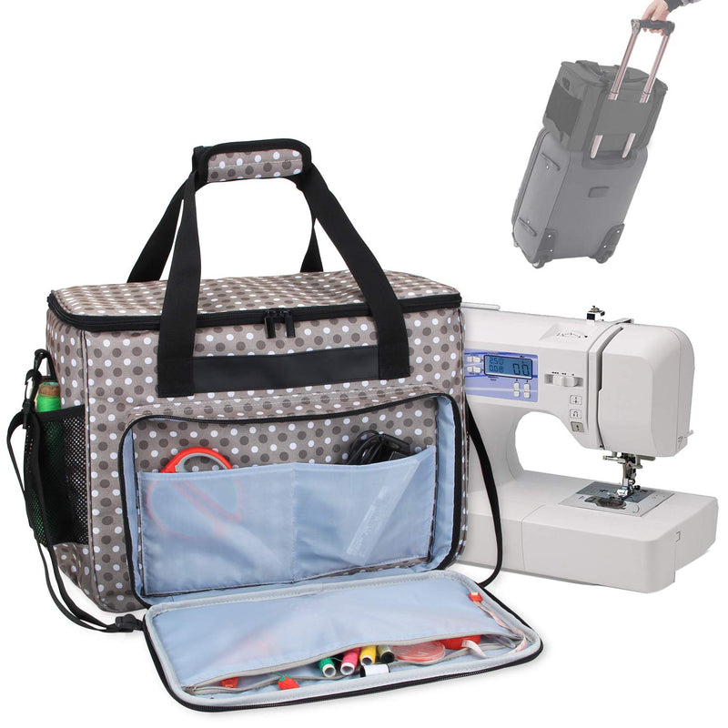 Sewing Machine Carrying Case With Multiple Pockets, Travel Sewing Machine Tote