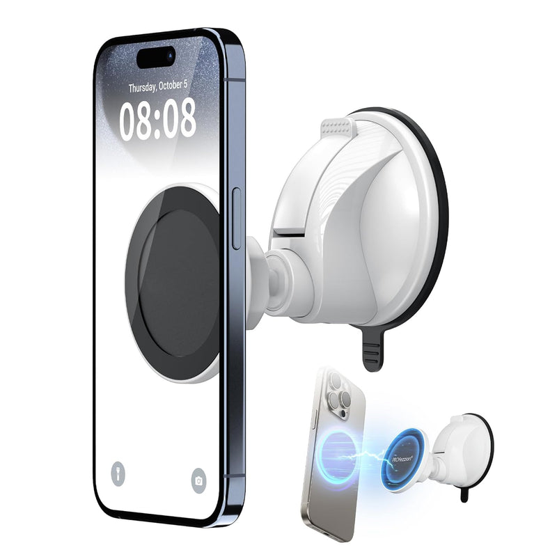 Magnetic Shower Mirror Phone Holder, Reusable Rotating Mount for All Phones