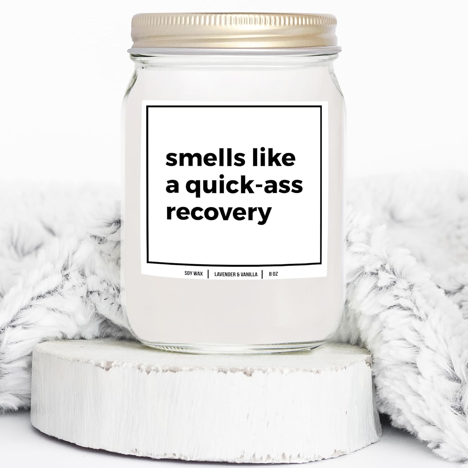 Get Well Soon Candle 8Oz, Post Surgery Gift For Women, Men, Recovery After Surgery, Funny Gift (Lavender & Vanilla)