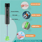 Rechargeable Epoxy Resin Mixer,Usb Handheld Electric Resin Mixer For Mixing Epoxy Without Bubbles, Resin Stirrer For Tumblers Epoxy, Resin Molds, Glazes And Paint (Grey) (White)