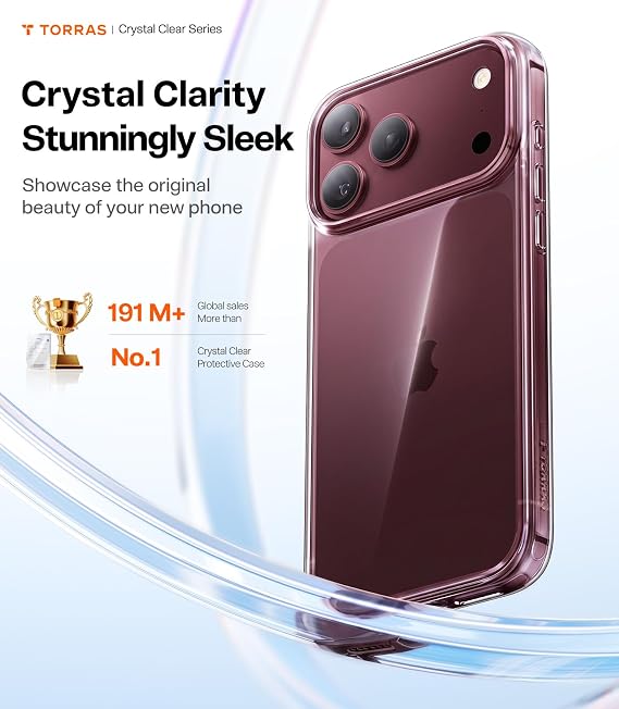 iPhone 17 Pro Max / iPhone 18 Pro Crystal Clear Case 6.3 Inch Anti Yellowing Cover