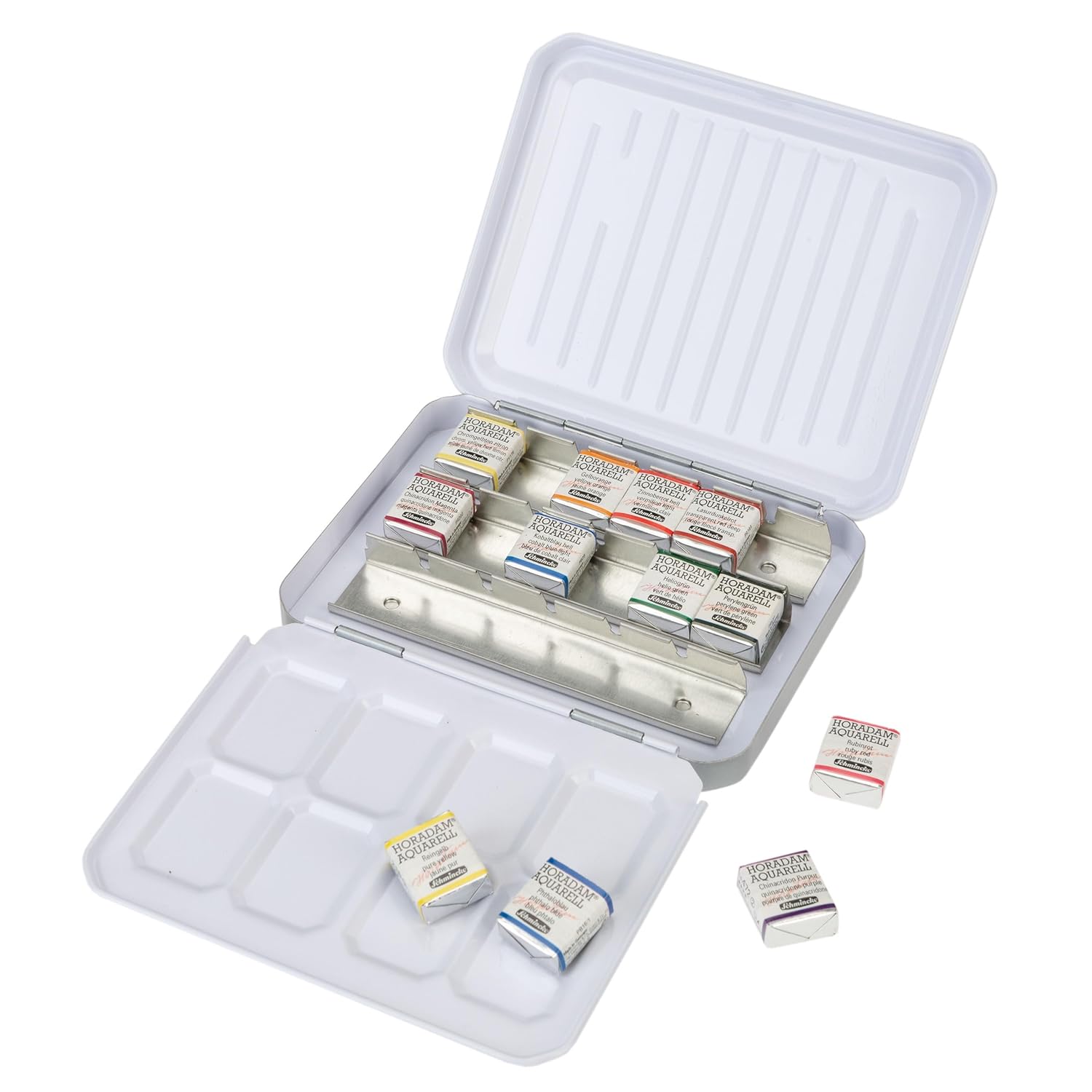 - Horadam Aquarell, "Floral" Set, 12 X 1/2 Pans, 74 879 097, Metal Box, Painting Set, Finest Watercolors