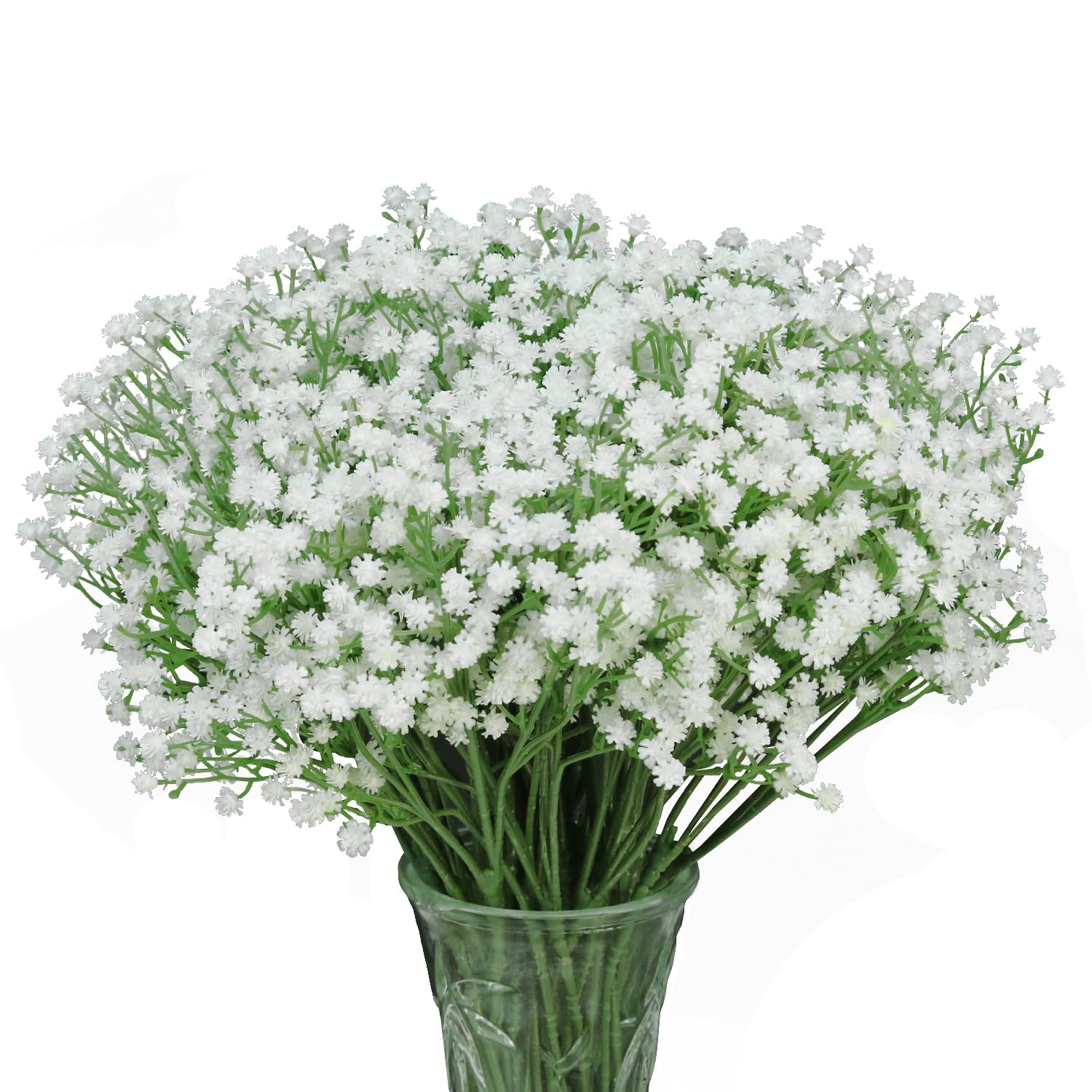 Babys Breath Artificial Flowers, Adjustable Stems, Maintenance-Free, 21" Faux Gypsophila Bouquet For Home Decor, Weddings, Parties, Diy Crafts (12 Pcs)