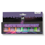 Glow In The Dark Paint Set – 6 Fluorescent Neon Colors (0,74 Fl. Oz. Each) – Neon Acrylic Luminous Paints – Suitable For Wood, Canvas, Glass, Paper – Blacklight Paints For Diy Projects