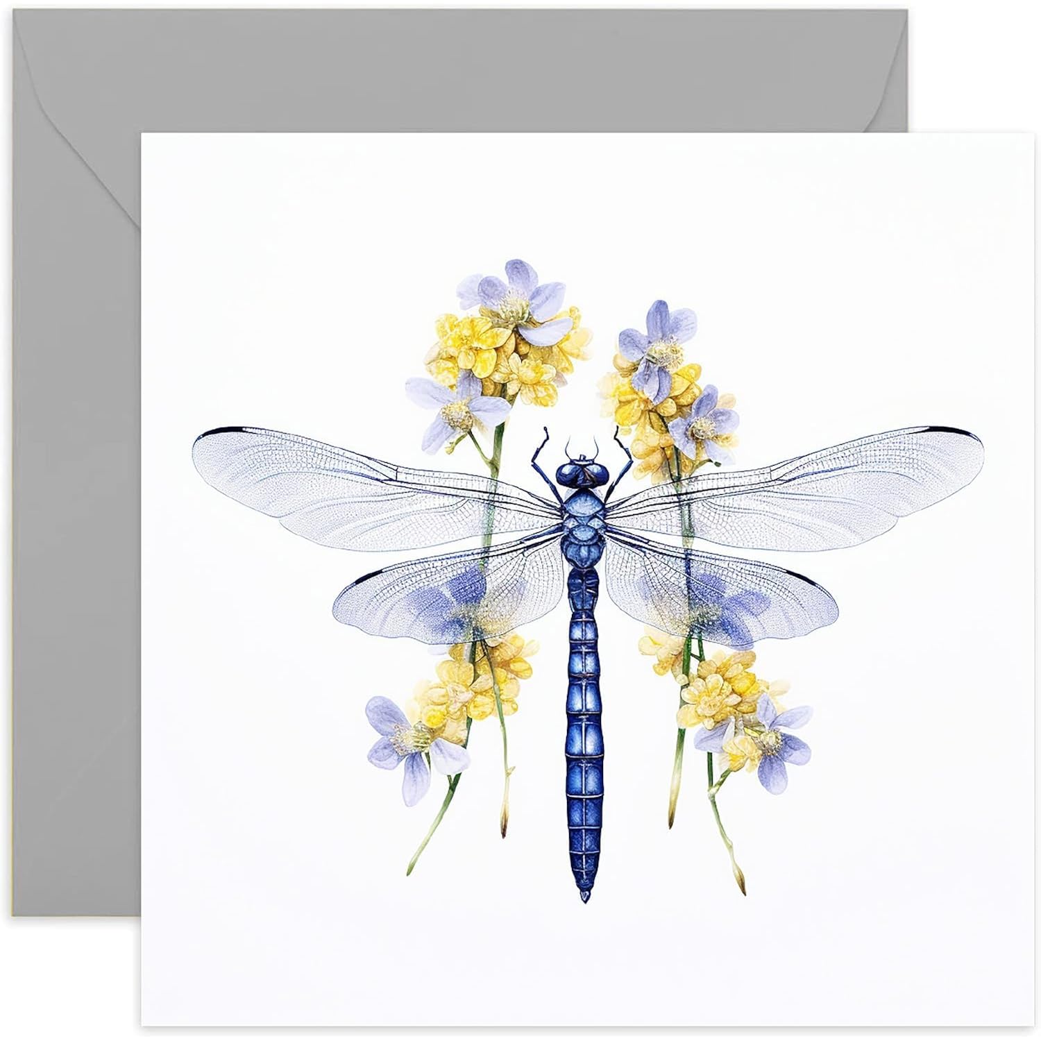 Old English Co. Dragonfly Card For Birthday - Painted Botanical Wildlife Card - Birthday Dragonfly Greeting Card For Daughter, Sister, Mum, Nan - Birthday Card For Her | Blank Inside With Envelope