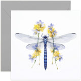 Old English Co. Dragonfly Card For Birthday - Painted Botanical Wildlife Card - Birthday Dragonfly Greeting Card For Daughter, Sister, Mum, Nan - Birthday Card For Her | Blank Inside With Envelope
