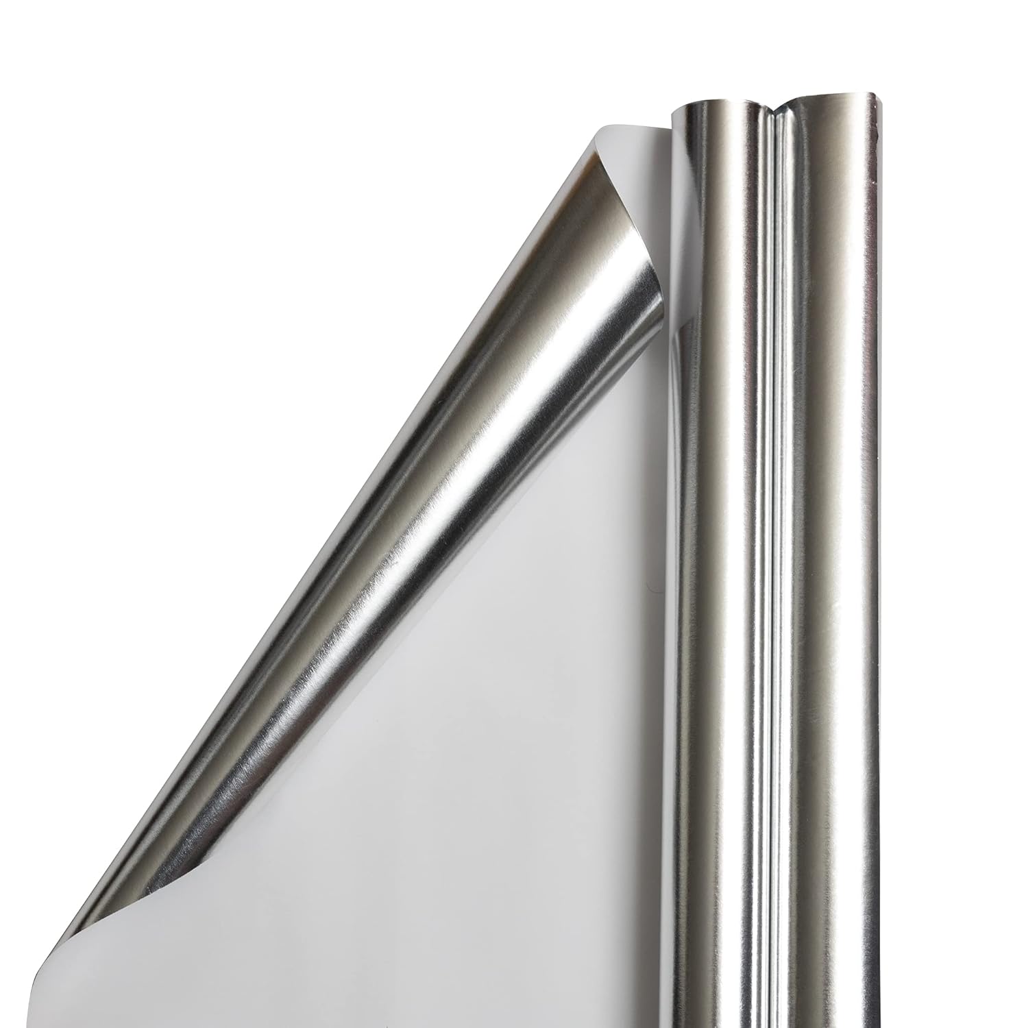 Gift Wrap - Metallic Wrapping Paper - 50 Sq Ft - Silver Foil - 2 Rolls/Pack