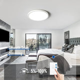 6 Pack 12 Inch Dimmable LED Flush Mount Ceiling Lights 24W 2640LM Black
