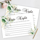 Date Night Ideas Cards, Perfect For The Bride And Groom, Husband, Wife, Boyfriend, Girlfriend, Anniversary, Bridal Shower Game 50 Advice Cards (4" X 6")