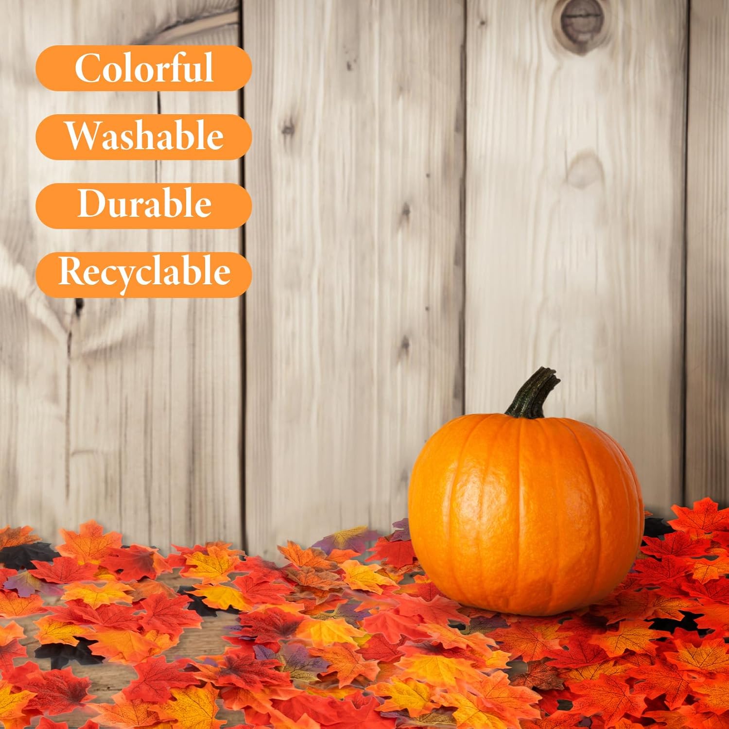 350Pcs Fall Maple Leaves - Autumn Fall Maple Leaf Garland Hojas De Otoño Para Decorar Foliage Artificial Table Decoration Faux Fake Loose Leaves Outdoor Decor Halloween Thanksgiving Photo Prop
