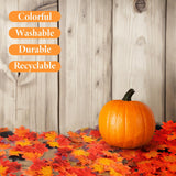 350Pcs Fall Maple Leaves - Autumn Fall Maple Leaf Garland Hojas De Otoño Para Decorar Foliage Artificial Table Decoration Faux Fake Loose Leaves Outdoor Decor Halloween Thanksgiving Photo Prop