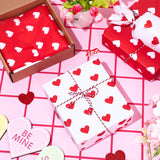 100 Sheets Valentine'S Day Tissue Paper Red And White Heart Wrapping Paper Romantic Art Craft Gift Packing For Diy Mother'S Day Wedding Anniversary Birthday Baby Shower Holiday Party Decor