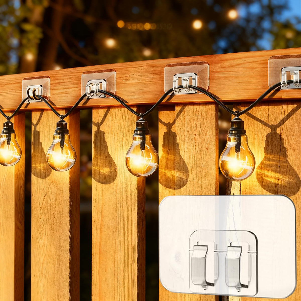 100Pcs Plastic Hooks For Outdoor String Lights Command Cable Clips Hooks Damage-Free Wall Clips For Hanging Light Strings And Cables Ideal For Christmas Decorations And Cable Accents