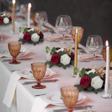 Artificial Flowers Ball Wedding Centerpieces 2 Pcs Burgundy Rose Artificial Flower Center Pieces Decoration For Table Silk Kissing Ball Faux Floral Bouquet Arrangements Home Party Diy Decor
