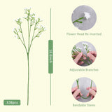 Babys Breath Artificial Flowers, 36 Pcs Baby Breath Flowers Artificial Bulk Real Touch Faux Flowers Bouquets For Wedding Decor Party Home Decoration (White)