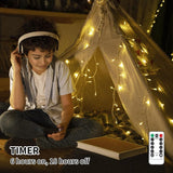 13Ft Icicle Christmas Lights 96 Led, Usb/Battery Powered, Remote Timer, 18 Drops Curtain Fairy Light For Wedding Christm