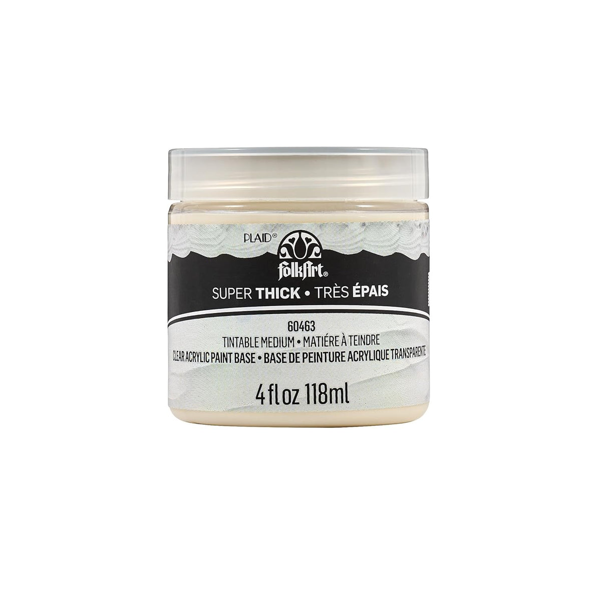 FolkArt Super Thick Acrylic Paint with a Textured Finish, Tintable Medium, 4 oz
