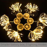 Fairy String Lights With 3 Flashing Modes, 18 Pcs 20 Led Flickering Waterproof Starry Firefly Lights, Battery Operated,