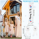 Mommy To Be Sash For Baby Shower With Mommy And Daddy To Be Tinplate Badge Pins With Red & Blue Foot Prints For Party Favors (3Pcs)