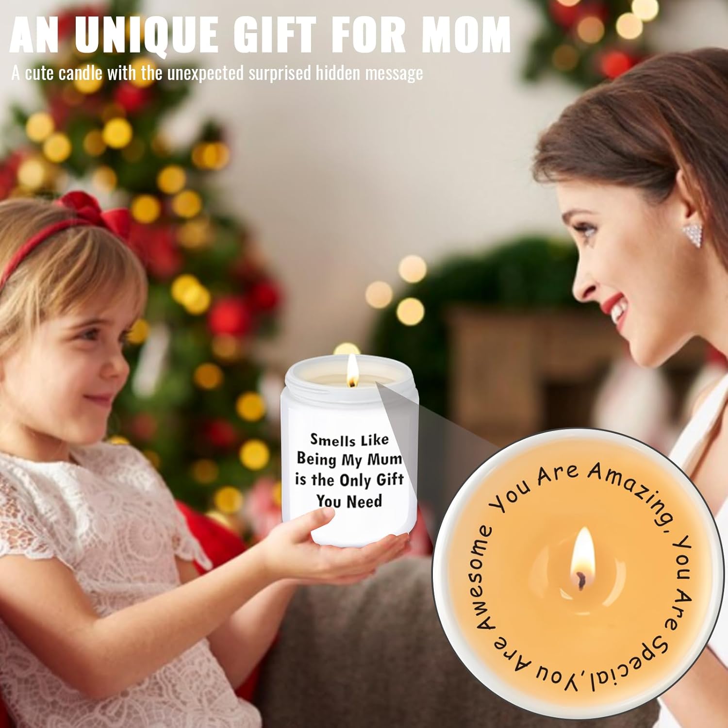 Mom Christmas Gift,Funny Candle Gifts For Mom From Daughter Kids Son,Mum Birthday Valentines Day Christmas Gifts,Best Presents For Mother, New Mother Candle Gift,Christmas Stocking Stuffers For Mum