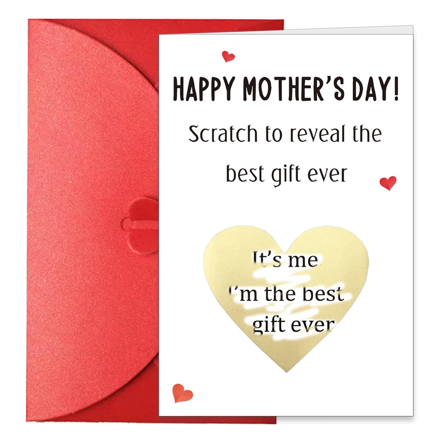 Funny Happy Mother’S Day Card, Naughty Mother’S Day Scratch Off Card, Mother'S Day Gift For Mom, Scratch To Reveal The Best Present Ever